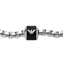 Load image into Gallery viewer, Emporio Armani Stainless Steel Black Marble Bracelet