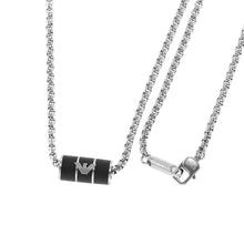 Load image into Gallery viewer, Emporio Armani Stainless Steel Black Matte Lacquer Pendant With Chain
