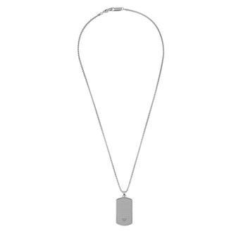 Emporio Armani Stainless Steel Dog Tag Pendant With Chain – Shiels