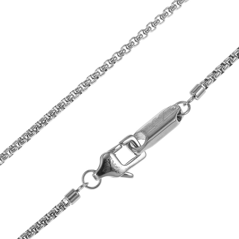 Emporio Armani Stainless Steel Dog Tag Pendant With Chain