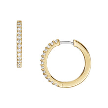 Load image into Gallery viewer, Fossil Yellow Gold Plated Stainless Steel Hoop Earring
