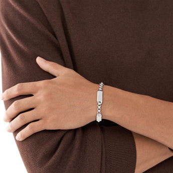 Fossil Stainless Steel Drew ID 22.5cm Bracelet