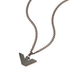 Emporio Armani Stainless Steel Brown And Black Pendant On Chain