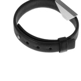 Emporio Armani Stainless Steel Black Leather ID Bracelet