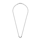 Emporio Armani Gunmetal And Stainless Steel Rondelle Chain