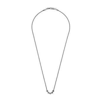 Emporio Armani Gunmetal And Stainless Steel Rondelle Chain