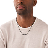 Emporio Armani Gunmetal And Stainless Steel Rondelle Chain