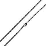 Emporio Armani Stainless Steel Brown Tiger's Eye Black Eagle Dog Tag Pendant On Chain