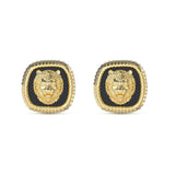 Guess Men's Jewellery Gold-Plated Stainless-Steel Lion 13mm Stud Earrings