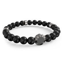 Load image into Gallery viewer, Guess Men&#39;s Jewellery Stainless Steel Carbon Fiber Beads Bracelet