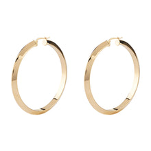 Load image into Gallery viewer, Guess Gold Plated Stainless Steel 60mm Triangle Superlight Hoop Earrings