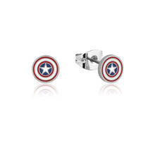 Load image into Gallery viewer, Disney Stainless Steel Captain America Stud Earrings