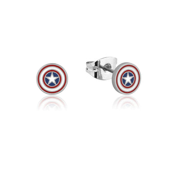 Couture Kingdom Disney Stainless Steel Captain America Stud Earrings