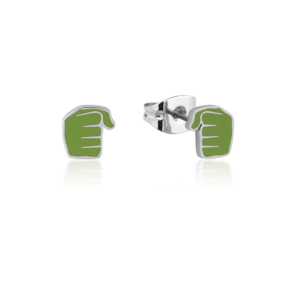 Disney Stainless Steel Hulk Enamel Stud Earrings