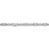 Michael Kors Silver Plated Brass Astor Link Pave 16" Chain