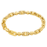 Michael Kors Gold Plated Brass Astor Link Pave 7.5" Bracelet