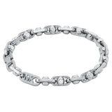 Michael Kors Silver Plated Brass Astor Link Pave 7.5" Bracelet