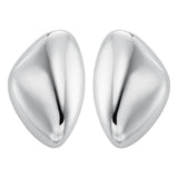 Michael Kors Silver Plated Brass Pebble Platinum Stud Earrings