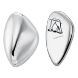 Michael Kors Silver Plated Brass Pebble Platinum Stud Earrings