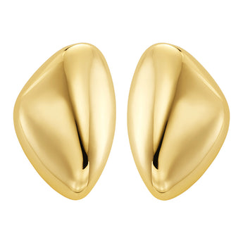 Michael Kors Gold Plated Brass Pebble Stud Earrings