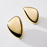Michael Kors Gold Plated Brass Pebble Stud Earrings