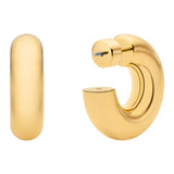 Michael Kors Gold Plated Brass Chunky Hoop Earrings