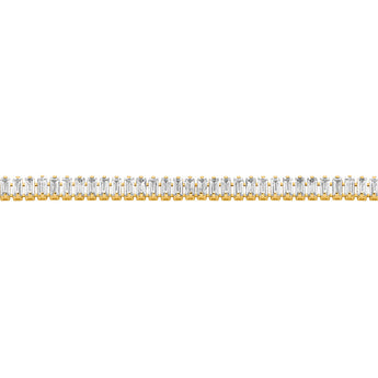 Thomas Sabo Gold Plated Brass Zirconia Baguette Tennis Bracelet