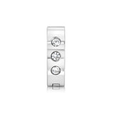Forte Stainless Steel Cubic Zirconia Hoop Single Earring (One Piece Only)