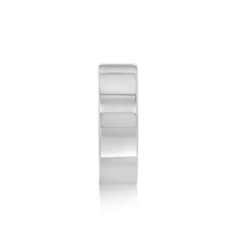 Stainless Steel Single Polished 4mm Wide Huggie Hoop Earring (Single Piece Only)