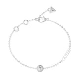 Guess Stainless Steel 7mm Crystal Bead Bracelet