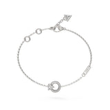 Guess Stainless Steel Heart Crystal Circle Bracelet