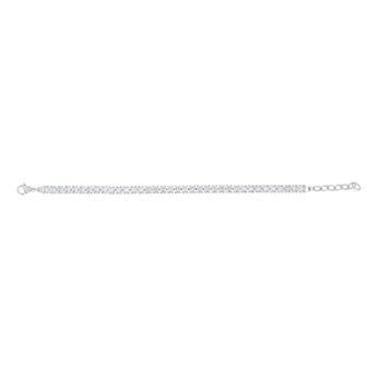 Stainless Steel 4X4mm Cubic Zirconia Tennis Bracelet