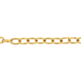 Sterling Silver Gold Plated Chunky 7mm Link 16.5+3cm Bracelet