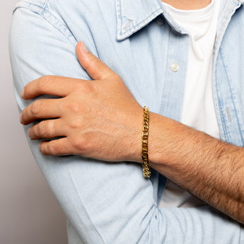 Forte Stainless-Steel Gold-Plated Fancy 21cm Bracelet