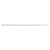 Stainless Steel Cubic Zirconia Tennis 17+3cm Bracelet