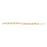 Stainless Steel Gold Plated 8.5mm Chunky 18.5+3cm Bracelet