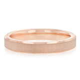 Matte Finish Rose Gold Stainless Steel Ring