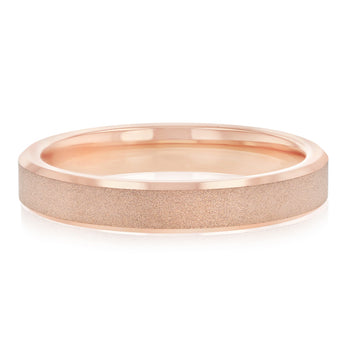 Matte Finish Rose Gold Stainless Steel Ring