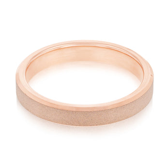 Matte Finish Rose Gold Stainless Steel Ring