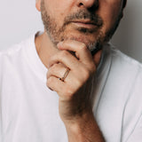 Matte Finish Rose Gold Stainless Steel Ring