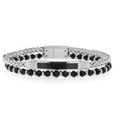 Multi-Strand Beaded Chain Stainless Steel Bracelet