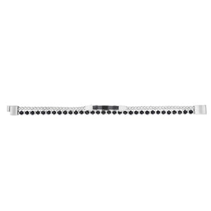 Multi-Strand Beaded Chain Stainless Steel Bracelet
