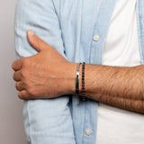 Multi-Strand Beaded Chain Stainless Steel Bracelet