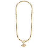 Guess Crystal Heart T-Bar Necklace