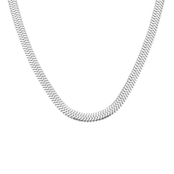Rosefield Large Silver Snake Necklace