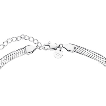 Rosefield Large Silver Snake Necklace