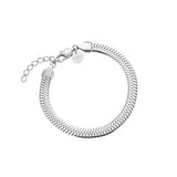 Rosefield Large Silver Snake Bracelet