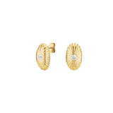 Rosefield Bold Solitary Texture Gold Studs