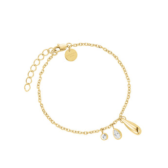 Rosefield Bold Solitary Charms Gold Bracelet