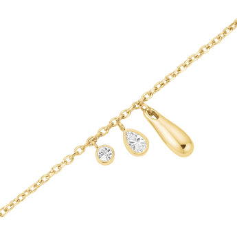 Rosefield Bold Solitary Charms Gold Bracelet